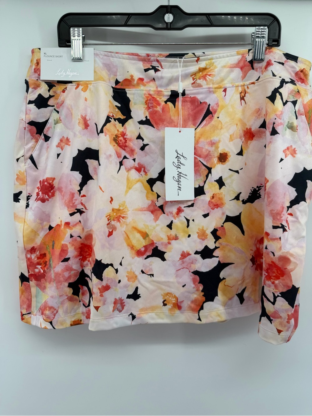 Lady Hagen Pink, Yellow & Black Floral Mini Skirt